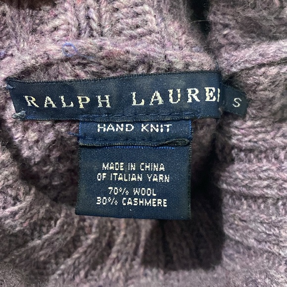 Ralph Lauren Blue Label, Hand Knit Wool / Cashmere Sweater |Size Small - Picture 11 of 11